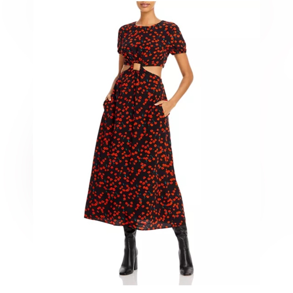 Staud Calypso Dress in Poppy Fields